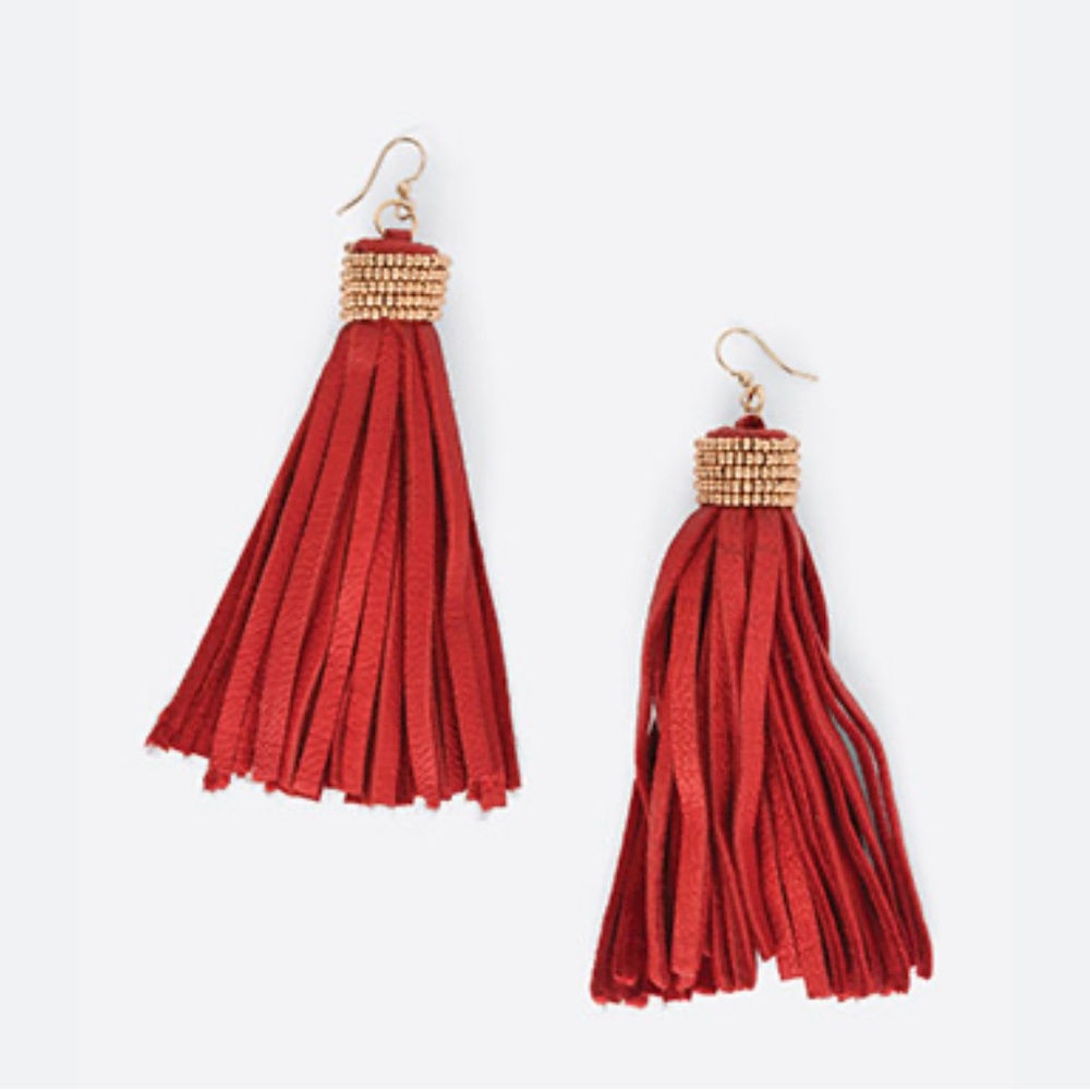 EUC Noonday Collection Red Pirouette Earrings